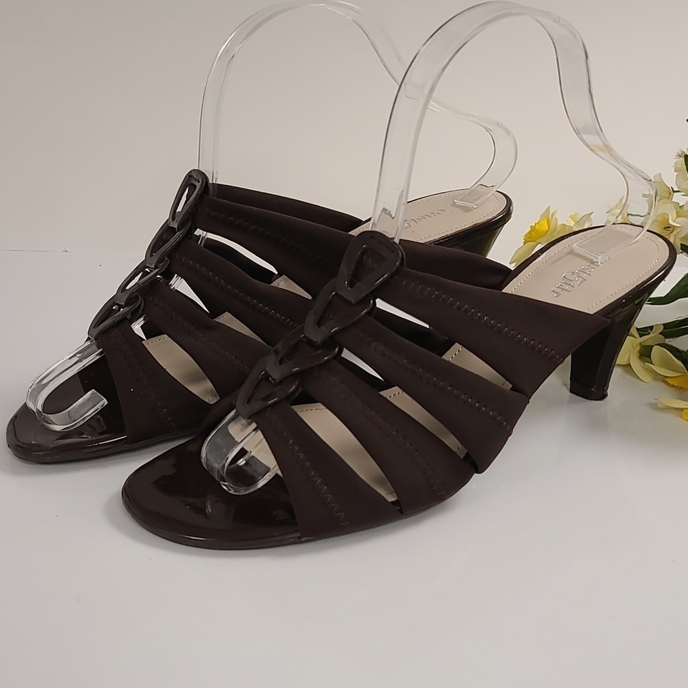 East 5th Brown slip on heels